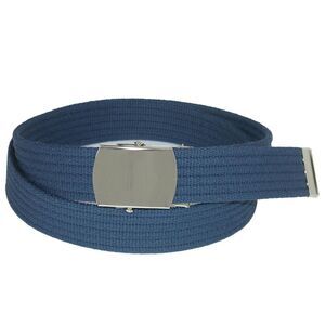 CTM Big & Tall Ribbed Fabric Belt with Nickel Buckle